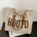 Women's Tote Polyester Daily Large Capacity Breathable Durable Letter Coffee color Black Brown