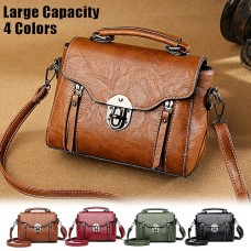 Women's Crossbody Bag Shoulder Bag Satchel Hobo Bag PU Leather Outdoor Daily Holiday Buckle Zipper Large Capacity Waterproof Lightweight Solid Color claret Black Brown