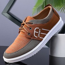 Men's Casual Shoes Comfort Shoes Walking Sporty Casual Outdoor Daily Canvas Breathable Comfortable Slip Resistant Lace-up Black Blue khaki Summer