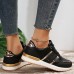 Women's Sneakers Slip-Ons Plus Size Platform Sneakers Outdoor Daily Summer Flat Heel Vintage Casual Running Tissage Volant Lace-up Black White Yellow