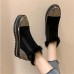 Women's Sneakers Boots Bling Bling Shoes Plus Size Sparkling Shoes Outdoor Daily Solid Color Booties Ankle Boots Winter Rhinestone Flat Heel Round Toe Sporty Plush Casual Running Walking Faux Fur