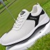 Men's Sneakers White Shoes Leather Loafers Comfort Shoes Golf Sporty Casual Outdoor Daily PU Breathable Comfortable Slip Resistant Lace-up Black White Color Block Summer Spring