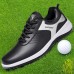 Men's Sneakers White Shoes Leather Loafers Comfort Shoes Golf Sporty Casual Outdoor Daily PU Breathable Comfortable Slip Resistant Lace-up Black White Color Block Summer Spring