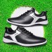 Men's Sneakers White Shoes Leather Loafers Comfort Shoes Golf Sporty Casual Outdoor Daily PU Breathable Comfortable Slip Resistant Lace-up Black White Color Block Summer Spring