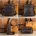 Men's Crossbody Bag Shoulder Bag Mobile Phone Bag Cowhide Office Daily Zipper Adjustable Large Capacity Durable Solid Color Dark Brown Black Coffee