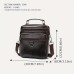 Men's Crossbody Bag Shoulder Bag Mobile Phone Bag Cowhide Office Daily Zipper Adjustable Large Capacity Durable Solid Color Dark Brown Black Coffee