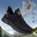 Men's Sneakers Sporty Look Plus Size Flyknit Shoes Running Sporty Casual Outdoor Daily Tissage Volant Breathable Comfortable Slip Resistant Lace-up Black khaki Grey Summer Spring