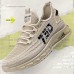 Men's Sneakers Sporty Look Plus Size Flyknit Shoes Running Sporty Casual Outdoor Daily Tissage Volant Breathable Comfortable Slip Resistant Lace-up Black khaki Grey Summer Spring