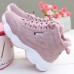 Women's Sneakers Boots Platform Sneakers Outdoor Daily Solid Color Booties Ankle Boots Winter Platform Wedge Heel Fashion Casual Preppy Running Faux Leather PU Lace-up Black White Pink