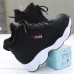 Women's Sneakers Boots Platform Sneakers Outdoor Daily Solid Color Booties Ankle Boots Winter Platform Wedge Heel Fashion Casual Preppy Running Faux Leather PU Lace-up Black White Pink