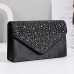 Women's Evening Bag Tri-fold Polyester Formal Wedding Party Crystal / Rhinestone Glitter Shine Silver Wine Black