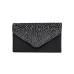 Women's Evening Bag Tri-fold Polyester Formal Wedding Party Crystal / Rhinestone Glitter Shine Silver Wine Black