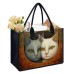 Women's Handbag Tote Boston Bag Polyester Shopping Daily Travel Print Large Capacity Foldable Lightweight Cat Earth Yellow Khaki Dark Blue