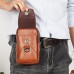 Men's Crossbody Bag Shoulder Bag Mobile Phone Bag Belt Bag Cowhide Outdoor Daily Buckle Zipper Large Capacity Waterproof Lightweight Solid Color Light Brown Dark Brown Black