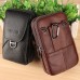 Men's Crossbody Bag Shoulder Bag Mobile Phone Bag Belt Bag Cowhide Outdoor Daily Buckle Zipper Large Capacity Waterproof Lightweight Solid Color Light Brown Dark Brown Black