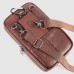 Men's Crossbody Bag Shoulder Bag Mobile Phone Bag Belt Bag Cowhide Outdoor Daily Buckle Zipper Large Capacity Waterproof Lightweight Solid Color Light Brown Dark Brown Black