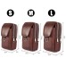 Men's Crossbody Bag Shoulder Bag Mobile Phone Bag Belt Bag Cowhide Outdoor Daily Buckle Zipper Large Capacity Waterproof Lightweight Solid Color Light Brown Dark Brown Black