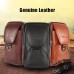 Men's Crossbody Bag Shoulder Bag Mobile Phone Bag Belt Bag Cowhide Outdoor Daily Buckle Zipper Large Capacity Waterproof Lightweight Solid Color Light Brown Dark Brown Black