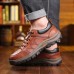 Men's Sneakers Hiking Shoes Height Increasing Shoes Sporty Casual Outdoor Daily Walking Shoes PU Breathable Comfortable Slip Resistant Black Brown Spring Fall