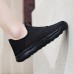 Men's Sneakers Loafers & Slip-Ons Plus Size Flyknit Shoes Walking Casual Daily Leather Comfortable Booties / Ankle Boots Loafer Black White Spring Fall