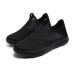 Men's Sneakers Loafers & Slip-Ons Plus Size Flyknit Shoes Walking Casual Daily Leather Comfortable Booties / Ankle Boots Loafer Black White Spring Fall