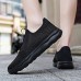 Men's Sneakers Loafers & Slip-Ons Plus Size Flyknit Shoes Walking Casual Daily Leather Comfortable Booties / Ankle Boots Loafer Black White Spring Fall