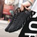 Men's Sneakers Flyknit Shoes Comfort Shoes Running Sporty Casual Outdoor Daily Tissage Volant Breathable Comfortable Slip Resistant Lace-up Black White Red Spring Fall