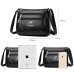 Women's Crossbody Bag Shoulder Bag Hobo Bag PU Leather Outdoor Daily Holiday Zipper Embossed Large Capacity Waterproof Lightweight Solid Color Black