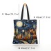 Women's Tote Shoulder Bag Canvas Tote Bag Polyester Shopping Holiday Print Large Capacity Foldable Lightweight Geometric 3D Folk