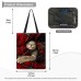 Women's Tote Shoulder Bag Canvas Tote Bag Polyester Shopping Daily Holiday Print Large Capacity Foldable Lightweight Cat Pink Red Blue