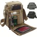 Men's Crossbody Bag Canvas Outdoor Adjustable Solid Color Black Green khaki