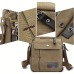 Men's Crossbody Bag Canvas Outdoor Adjustable Solid Color Black Green khaki