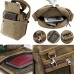 Men's Crossbody Bag Canvas Outdoor Adjustable Solid Color Black Green khaki