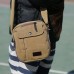 Men's Crossbody Bag Canvas Outdoor Adjustable Solid Color Black Green khaki