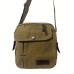 Men's Crossbody Bag Canvas Outdoor Adjustable Solid Color Black Green khaki