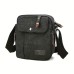 Men's Crossbody Bag Canvas Outdoor Adjustable Solid Color Black Green khaki