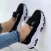 Women's Sneakers Plus Size Platform Sneakers Slip-on Sneakers Daily Solid Color Summer Flat Heel Round Toe Sporty Casual Comfort Walking Suede Lace-up Black White Light Red