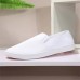 Women's Slip-Ons Canvas Shoes White Shoes Slip-on Sneakers Comfort Shoes Outdoor Daily Solid Color Summer Flat Heel Round Toe Casual Comfort Minimalism Canvas Loafer Black White Dark Blue