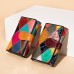 Women's Wallet Credit Card Holder Wallet Cowhide Shopping Daily Large Capacity Lightweight Durable Color Block Patchwork Rainbow