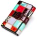 Women's Wallet Credit Card Holder Wallet Cowhide Shopping Daily Large Capacity Lightweight Durable Color Block Patchwork Rainbow