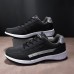 Men's Sneakers Sporty Look Comfort Shoes Running Walking Sporty Casual Outdoor Daily Faux Leather Breathable Comfortable Slip Resistant Lace-up Black Grey Color Block Summer Spring