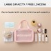 Men's Women's Handbag Makeup Bag Cosmetic Bag PVC PU Leather Holiday Beach Travel Zipper Large Capacity Waterproof Breathable Letter Black White Pink