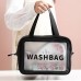 Men's Women's Handbag Makeup Bag Cosmetic Bag PVC PU Leather Holiday Beach Travel Zipper Large Capacity Waterproof Breathable Letter Black White Pink