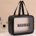 Men's Women's Handbag Makeup Bag Cosmetic Bag PVC PU Leather Holiday Beach Travel Zipper Large Capacity Waterproof Breathable Letter Black White Pink