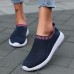 Women's Sneakers Plus Size Flyknit Shoes Christmas Xmas Daily Flat Heel Round Toe Sporty Casual Minimalism Running Walking Mesh Loafer Black White Red