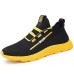 Men's Sneakers Sporty Look Flyknit Shoes Running Walking Sporty Casual Outdoor Daily Mesh Breathable Comfortable Slip Resistant Lace-up Black Yellow Red Color Block Summer Spring