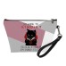 Women's Makeup Bag Pen Bag Wristlet Cosmetic Bag PU Leather Daily Holiday Travel Print Large Capacity Lightweight Durable Geometric Cat Yellow Pink Blue