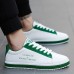 Men's Sneakers Comfort Loafers Walking Vintage Casual Outdoor Daily PU Warm Height Increasing Comfortable Lace-up Black / White White / Green White Red Winter