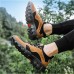 Men's Sneakers Casual Shoes Sporty Look Running Hiking Sporty Casual Athletic Daily Faux Leather Elastic Band Black Brown Grey Summer Spring