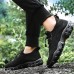 Men's Sneakers Casual Shoes Sporty Look Running Hiking Sporty Casual Athletic Daily Faux Leather Elastic Band Black Brown Grey Summer Spring